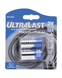 Dantona UL1232 UL1232 CR123-A 3-Volt Photo Lithium Batteries, 2 pk